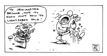 [Jedi training]